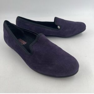 Munro Women’s Jerrie Deep Purple Nubuck Smoking Slippers Shoes - Size 8